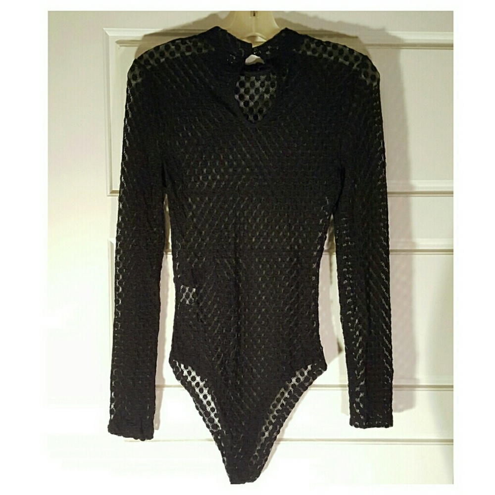 💗LAST ONE💗 5⭐ rated🧡 Black Mesh Bodysuit - Picture 4 of 5